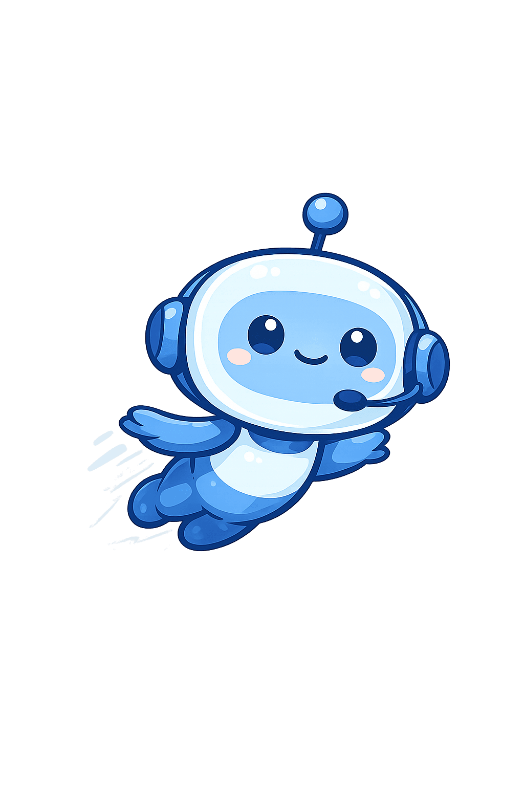 Illustration eines digitalen Assistenten, der E-Commerce-Prozesse automatisiert